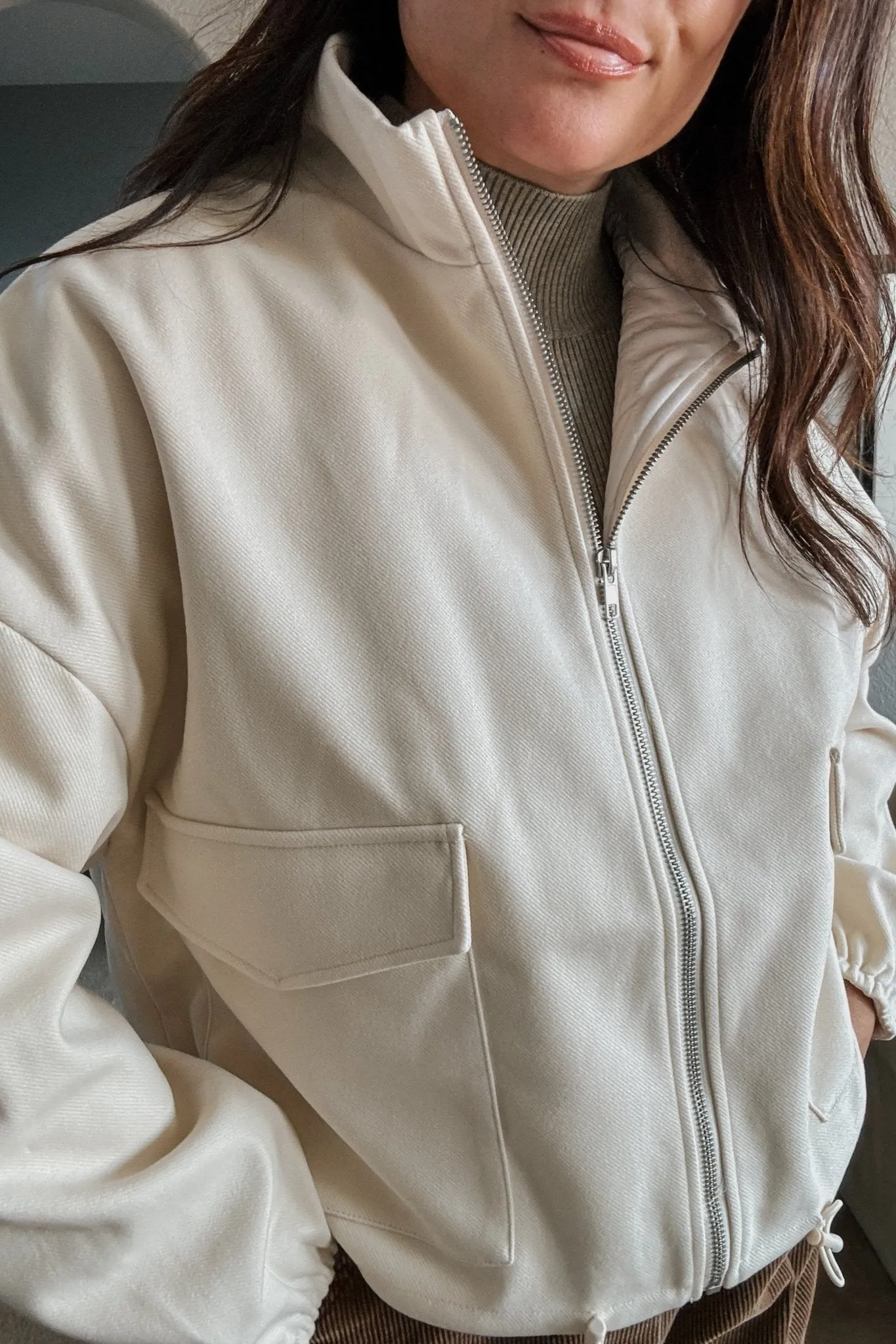 Women's Kendall Quilted Neutral Style Jacket Coat | Outerwear | Cream White