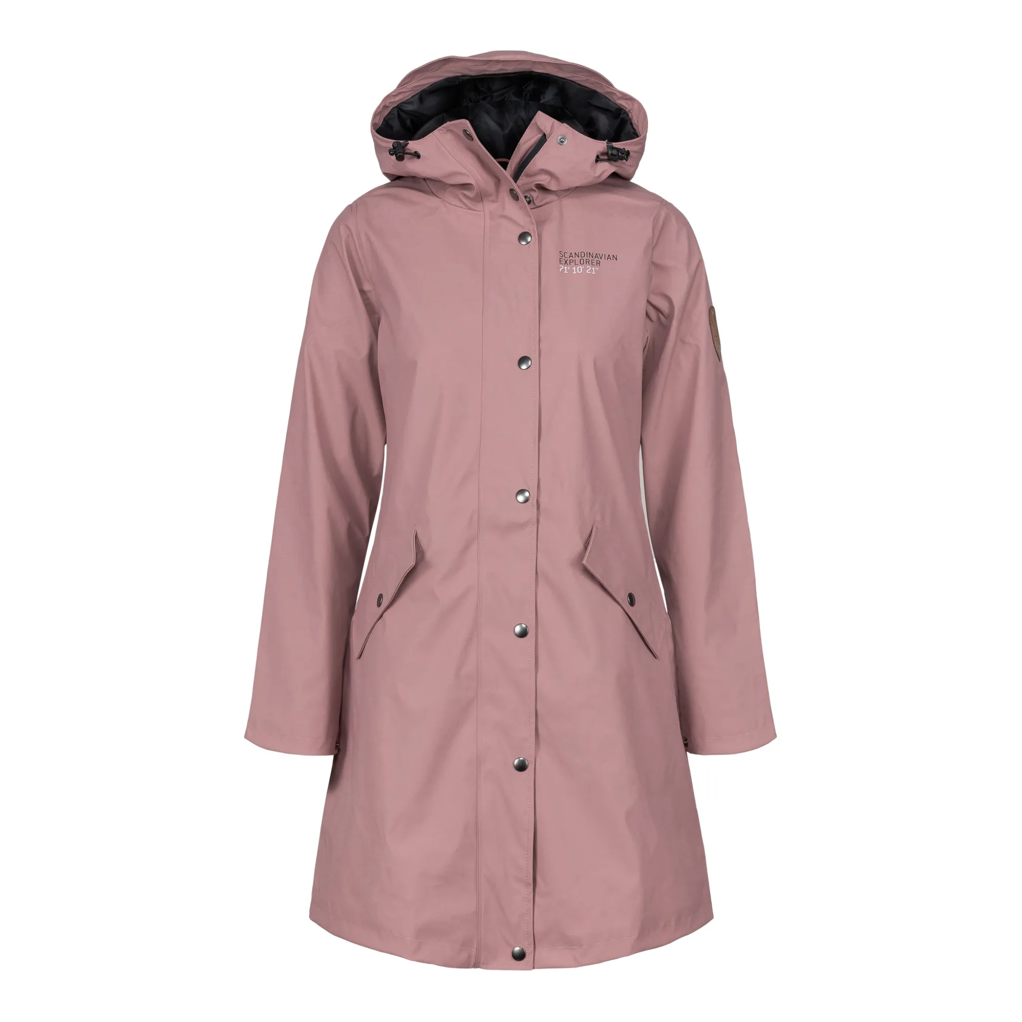 Women's Scandinavian Raincoat - Dusty Pink