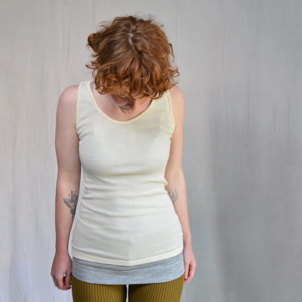 Women's Sleeveless Organic Merino/Silk Vest