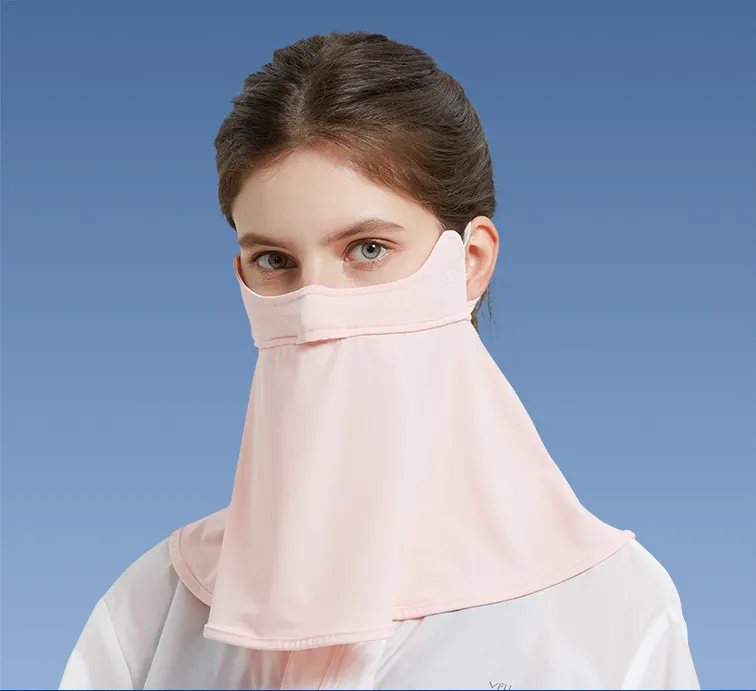 Women's Sunscreen Mask Riding Neck Shawl Sunshade UV Protection Dustproof and Breathable Ice Silk Mask